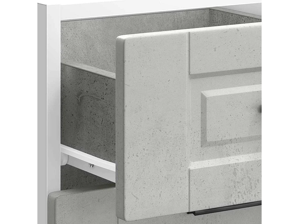 Armoire de cuisine Porto gris béton bois d'ingénierie