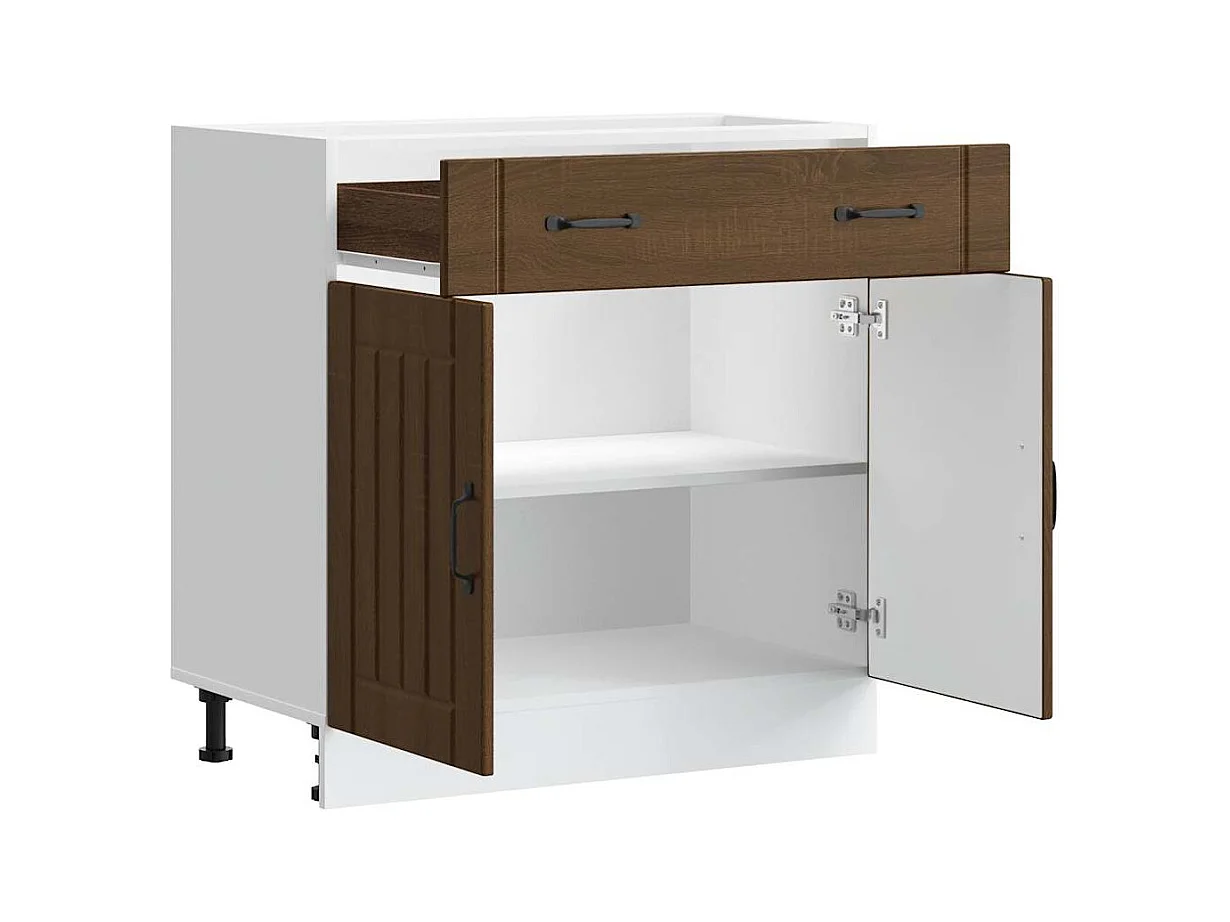 Armoire de cuisine Lucca chêne marron bois ingénierie