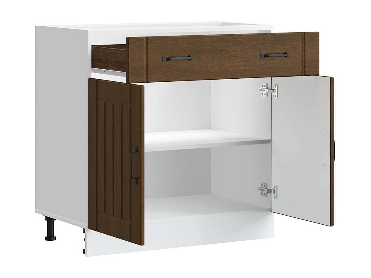 Mueble bajo de cocina Lucca roble marrón
