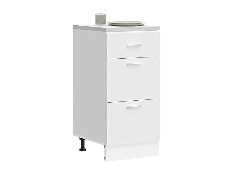 Meuble bas "Lyon" Blanc 40 x 46 x 81,5 cm Bois d'ingénierie