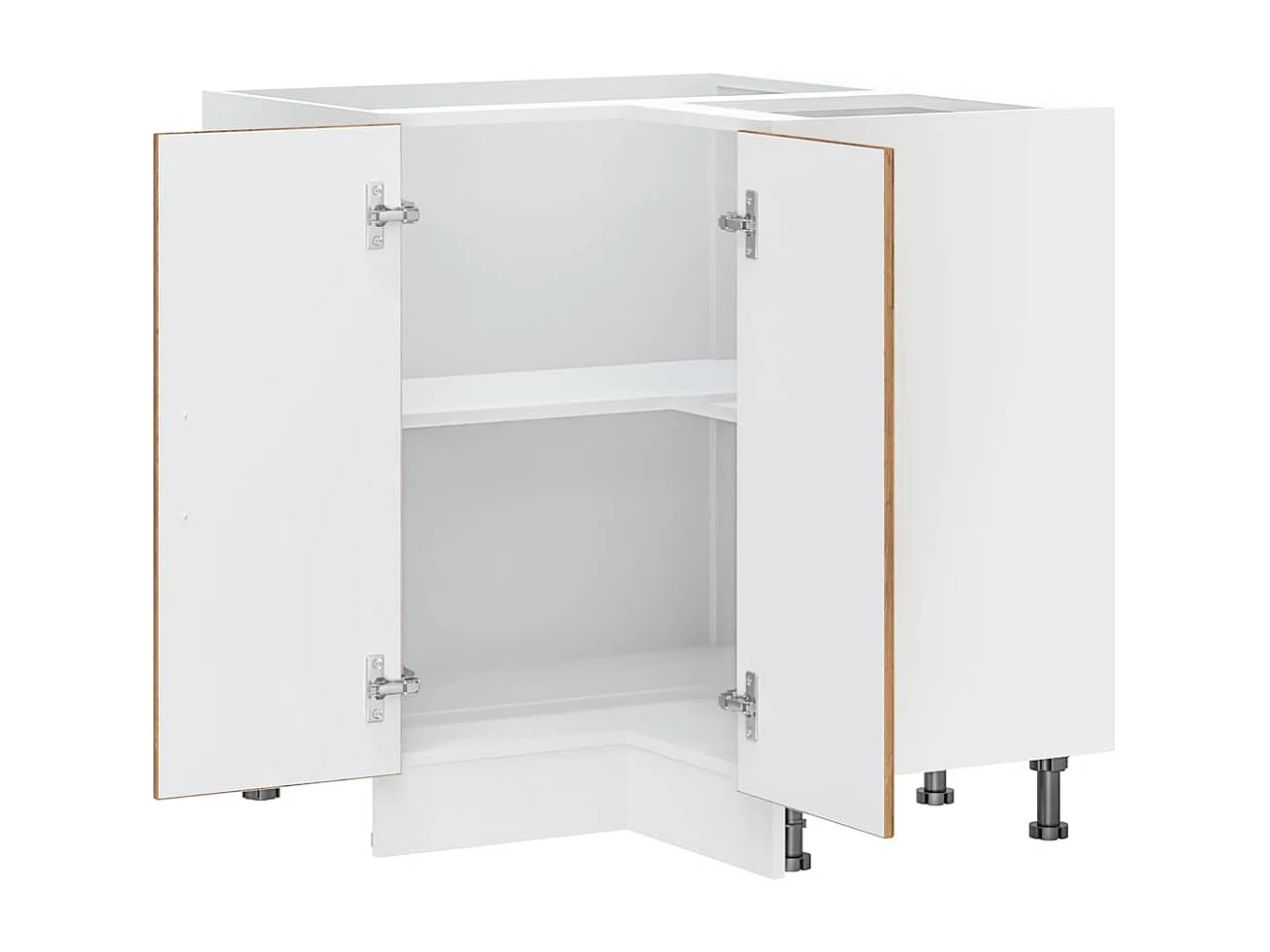 Armoire d'angle de cuisine Lucca vieux bois bois d'ingénierie