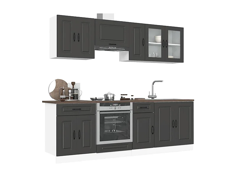 Ensemble d'armoires de cuisine 8 pcs Kalmar bois d'ingénierie