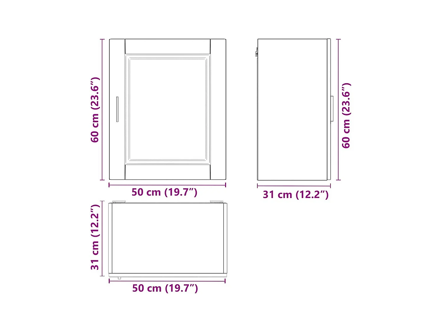 Armoire murale de cuisine Porto chêne sonoma bois d'ingénierie