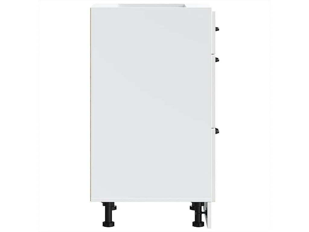 Onderkast "Lucca" Hoogglans Wit Bewerkt Hout