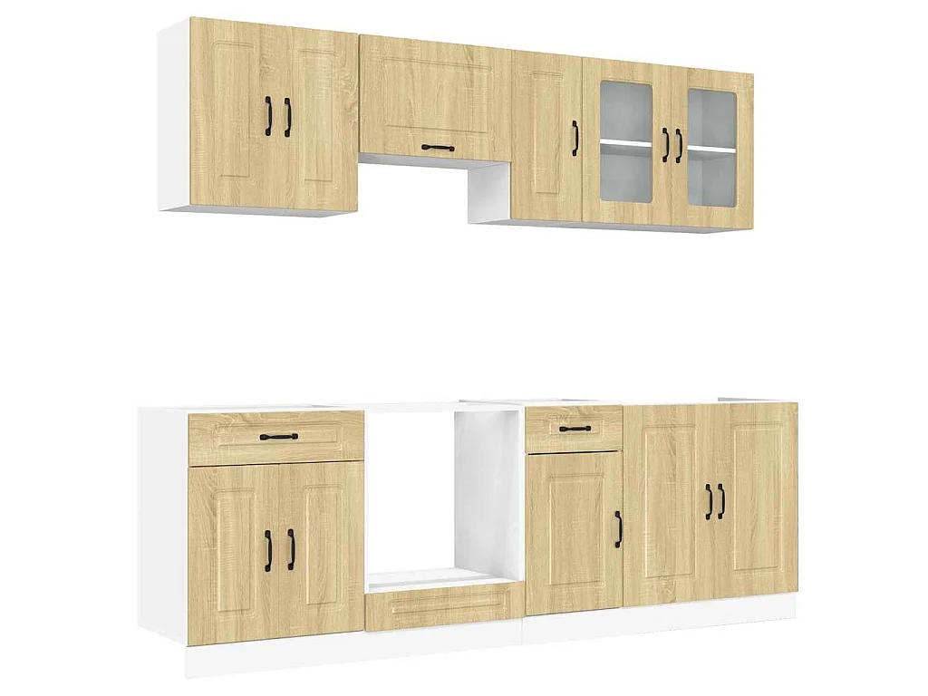 Ensemble d'armoires de cuisine 8 pcs Kalmar bois d'ingénierie