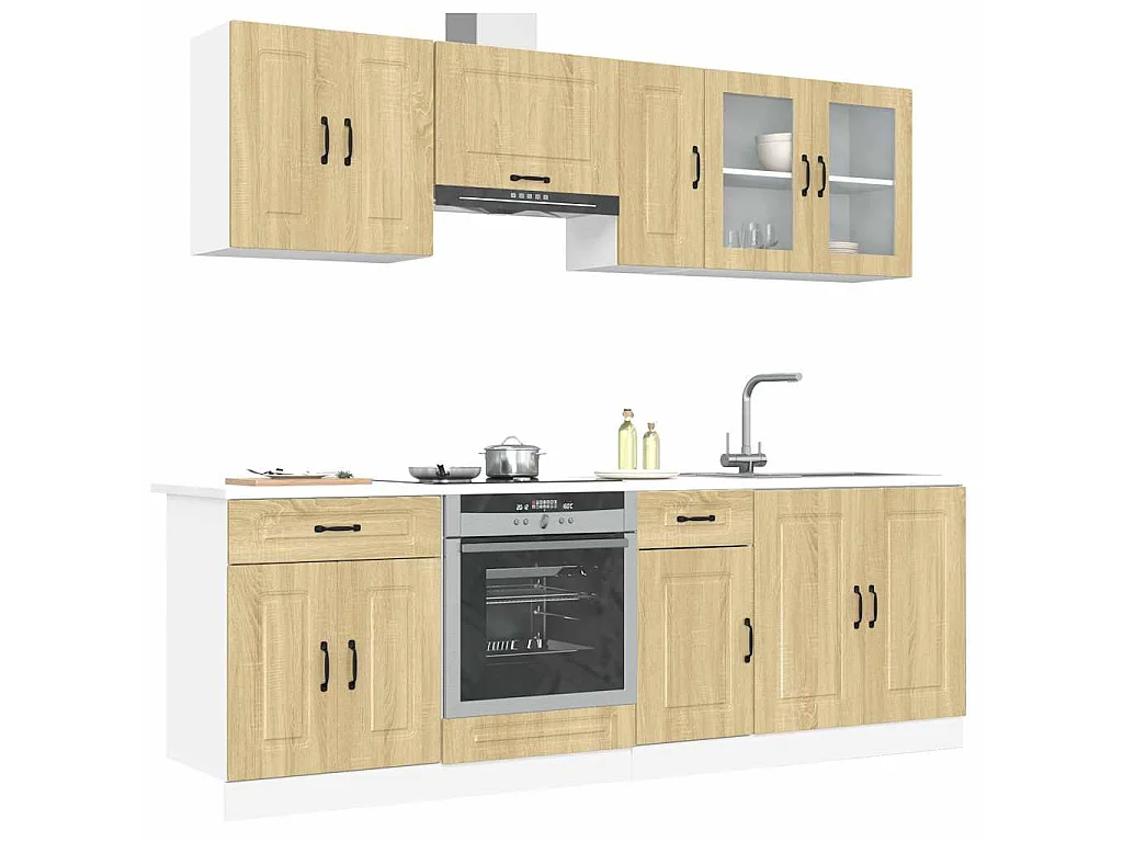 Ensemble d'armoires de cuisine 8 pcs Kalmar bois d'ingénierie