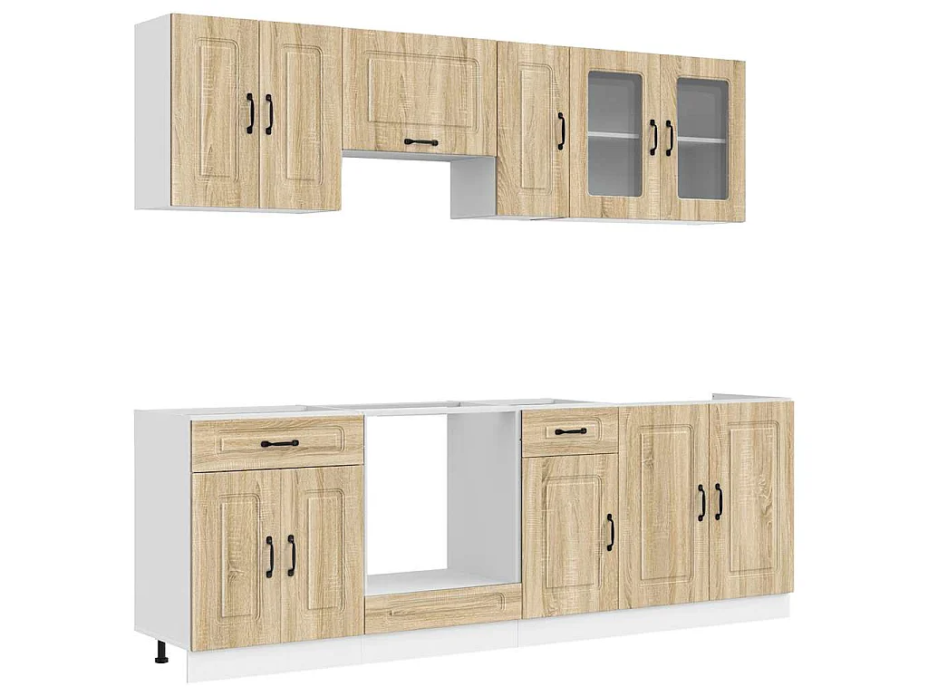 Ensemble d'armoires de cuisine 8 pcs Kalmar bois d'ingénierie