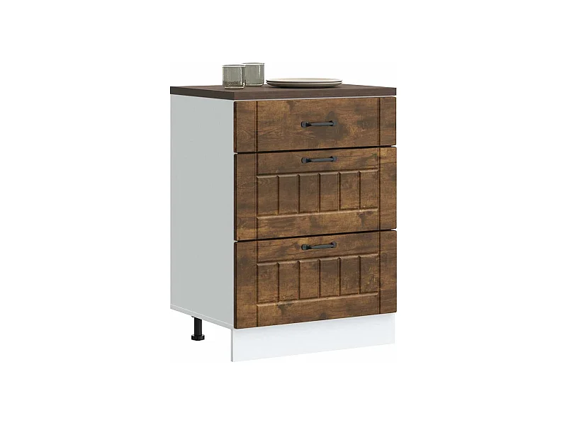 Küchen-Unterschrank Lucca Räuchereiche Holzwerkstoff