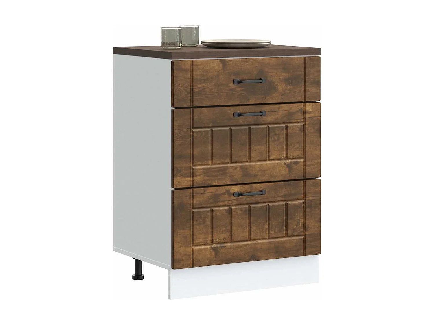 Armoire de cuisine Lucca chêne fumé bois ingénierie