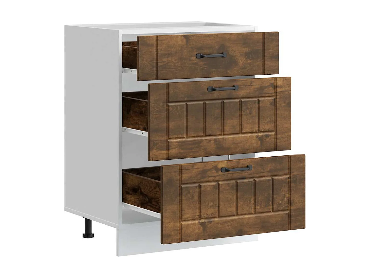 Armoire de cuisine Lucca chêne fumé bois ingénierie