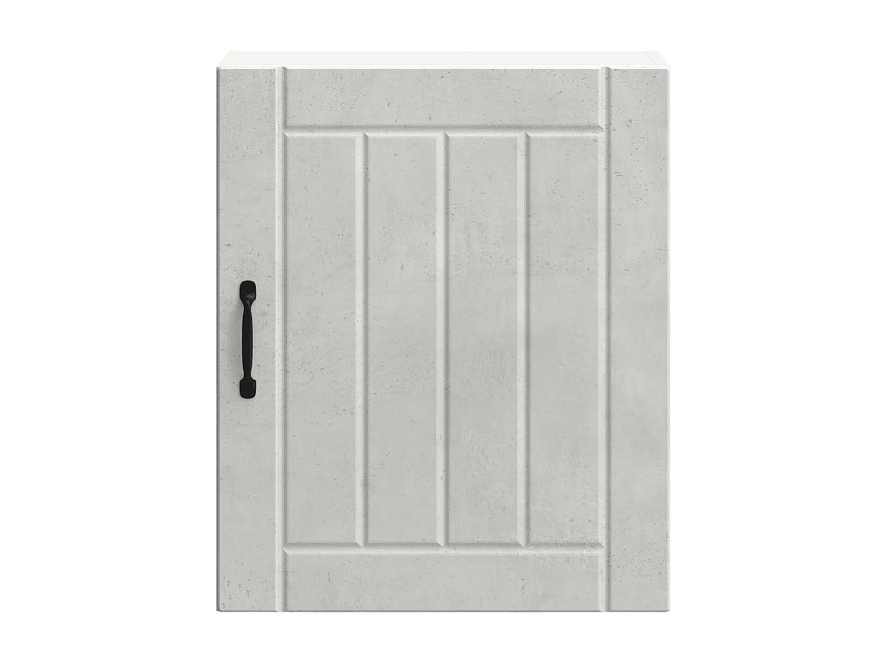 Armoire murale de cuisine Lucca gris béton bois ingénierie