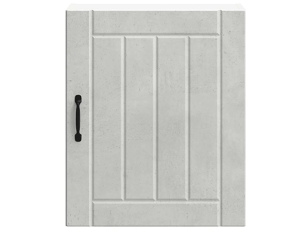 Armoire murale de cuisine Lucca gris béton bois ingénierie