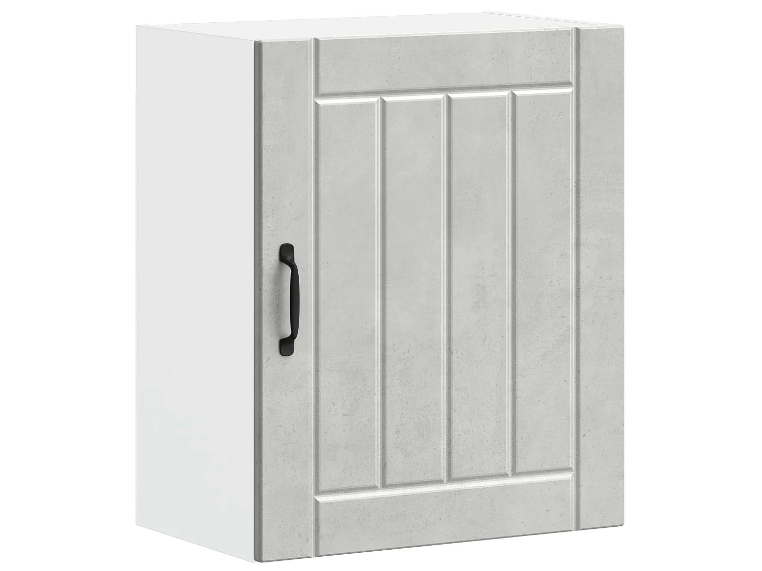 Armoire murale de cuisine Lucca gris béton bois ingénierie