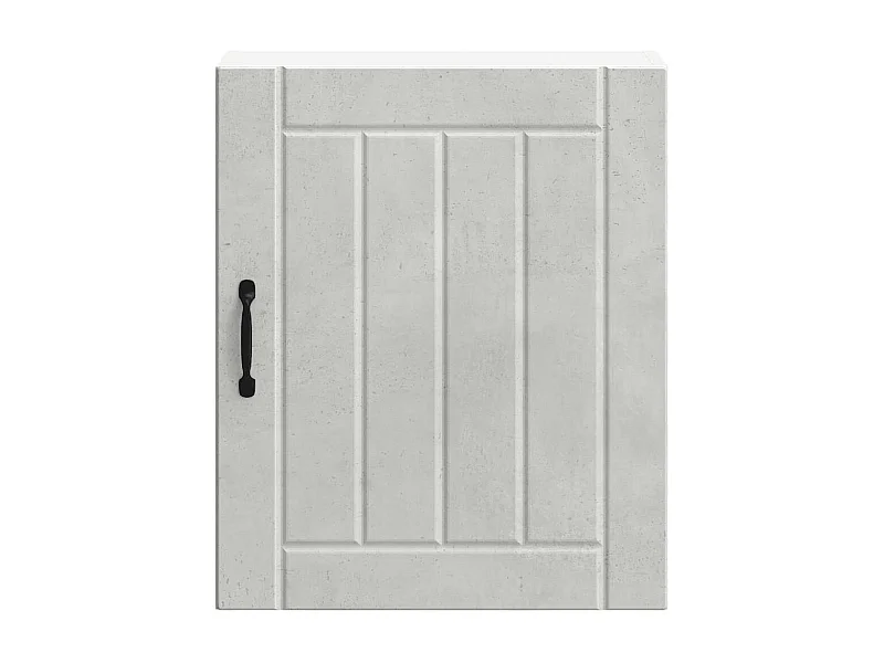 Armoire murale de cuisine Lucca gris béton bois ingénierie