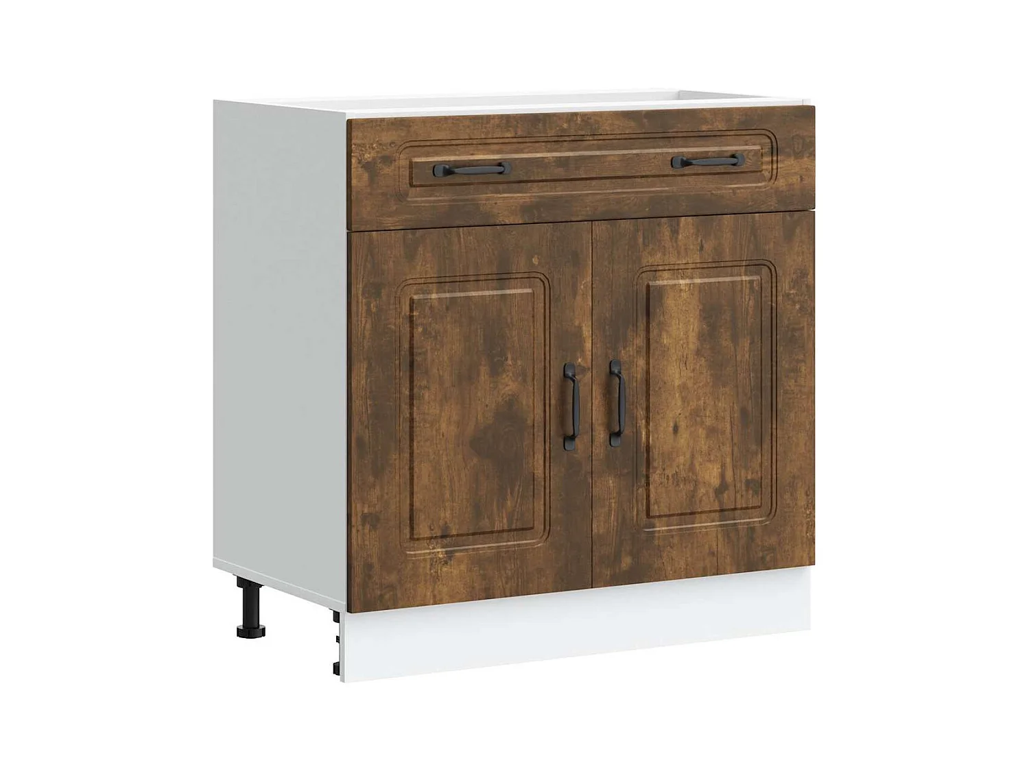 Mueble bajo de cocina Kalmar de madera ingeniería roble ahumado