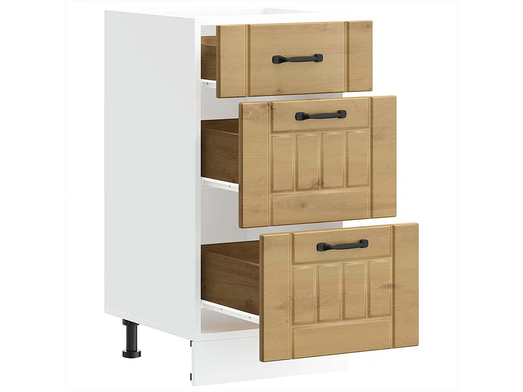 Mueble bajo de cocina Lucca roble artesanal