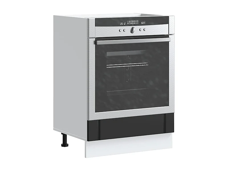 Armario de horno Lucca negra madera reconstituida