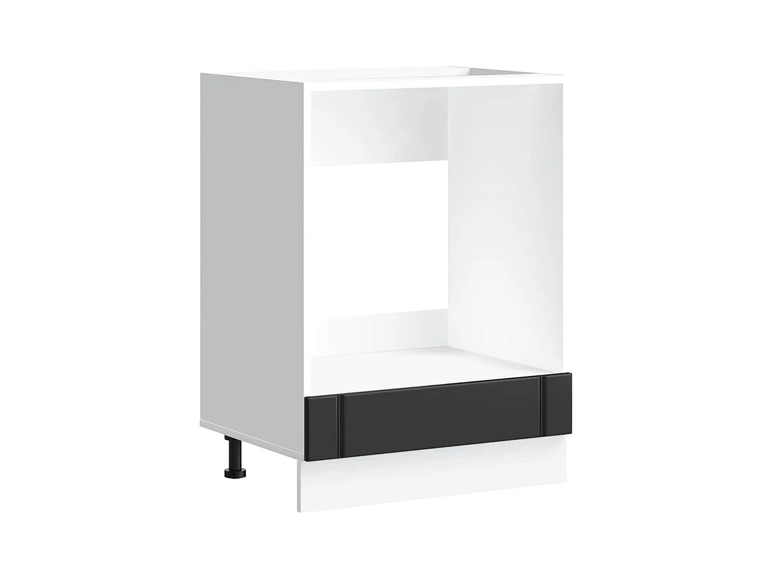 Armoire de four Lucca noir bois d'ingénierie