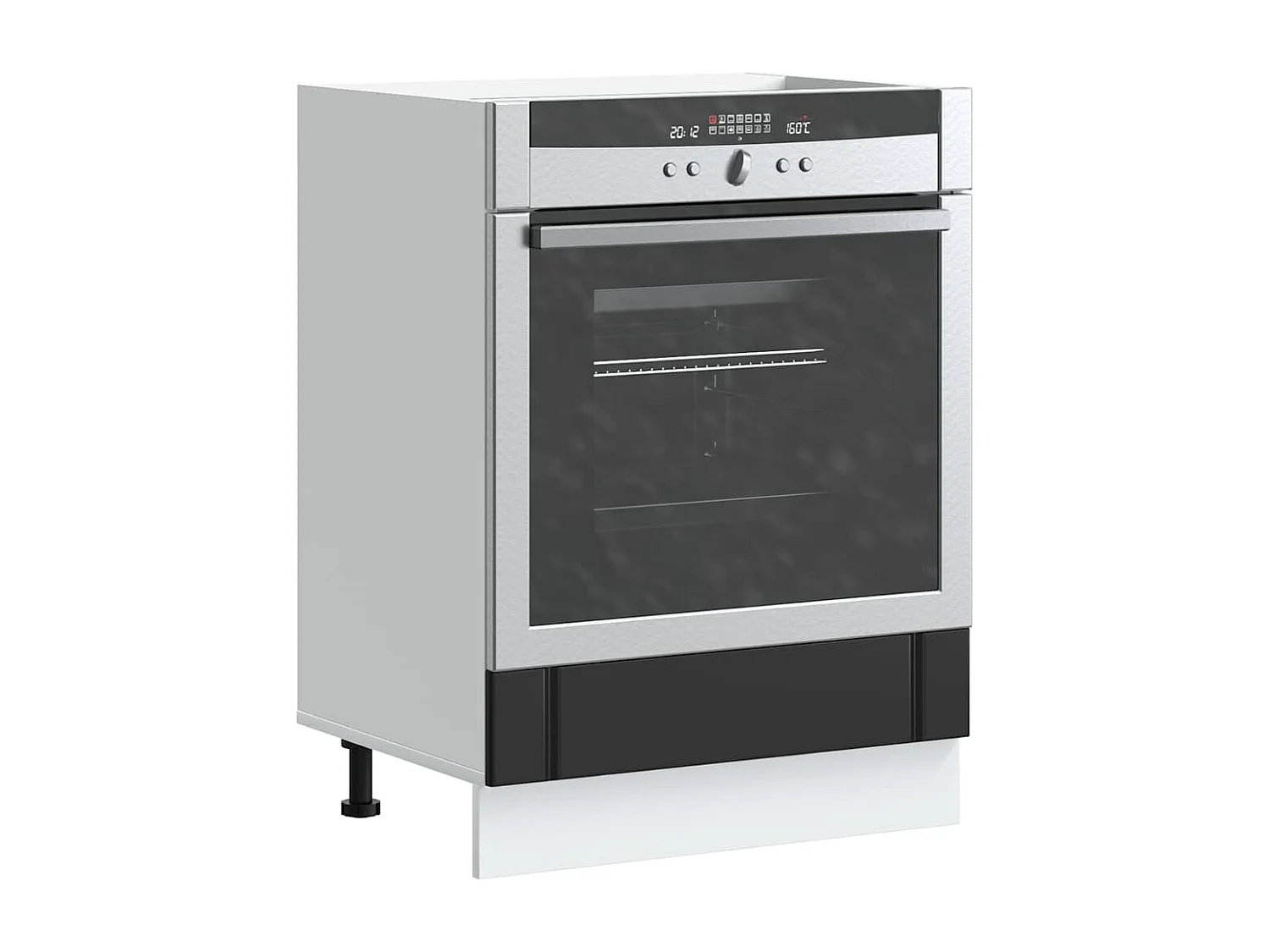 Ovenkast Lucca bewerkt hout zwart