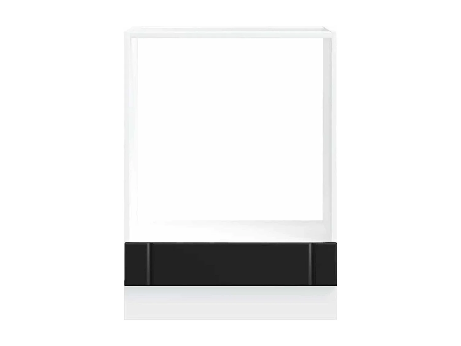 Ovenkast Lucca bewerkt hout zwart