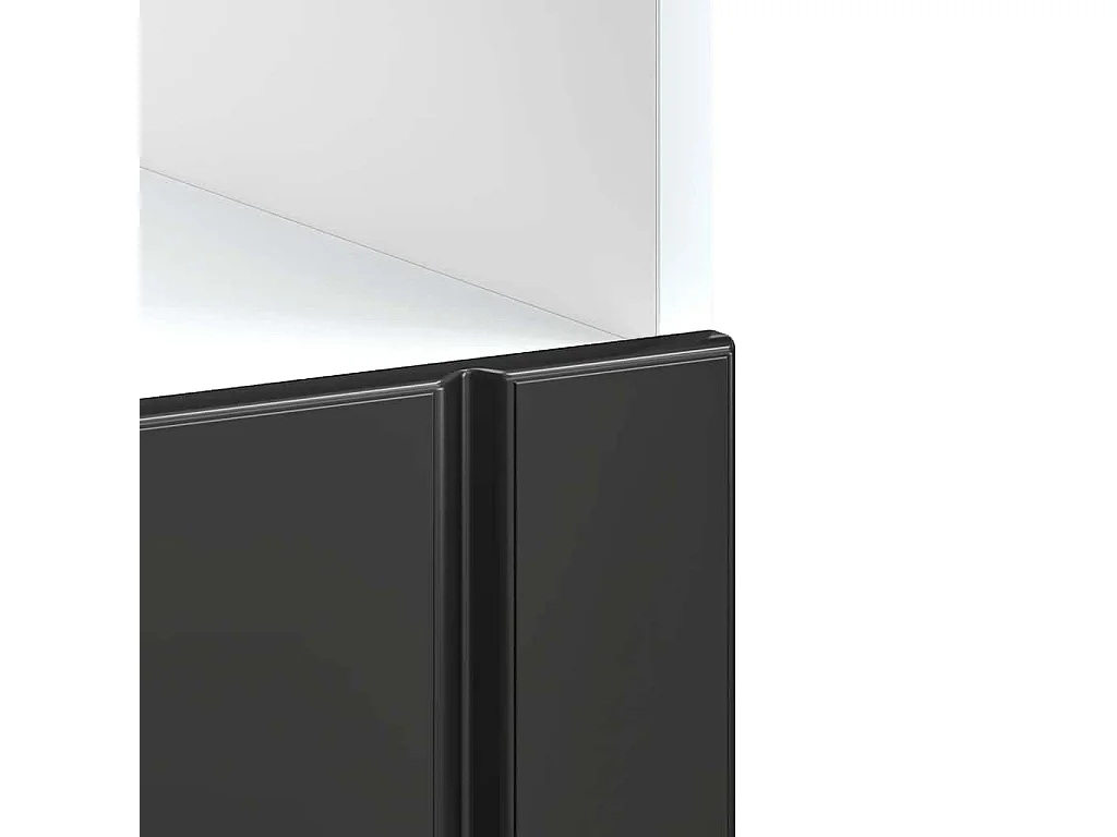 Ovenkast Lucca bewerkt hout zwart