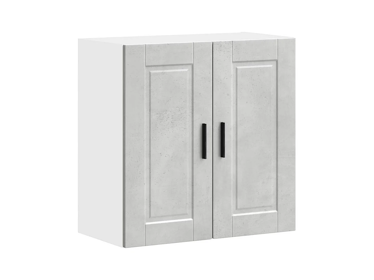 Armoire murale de cuisine Porto gris béton bois d'ingénierie