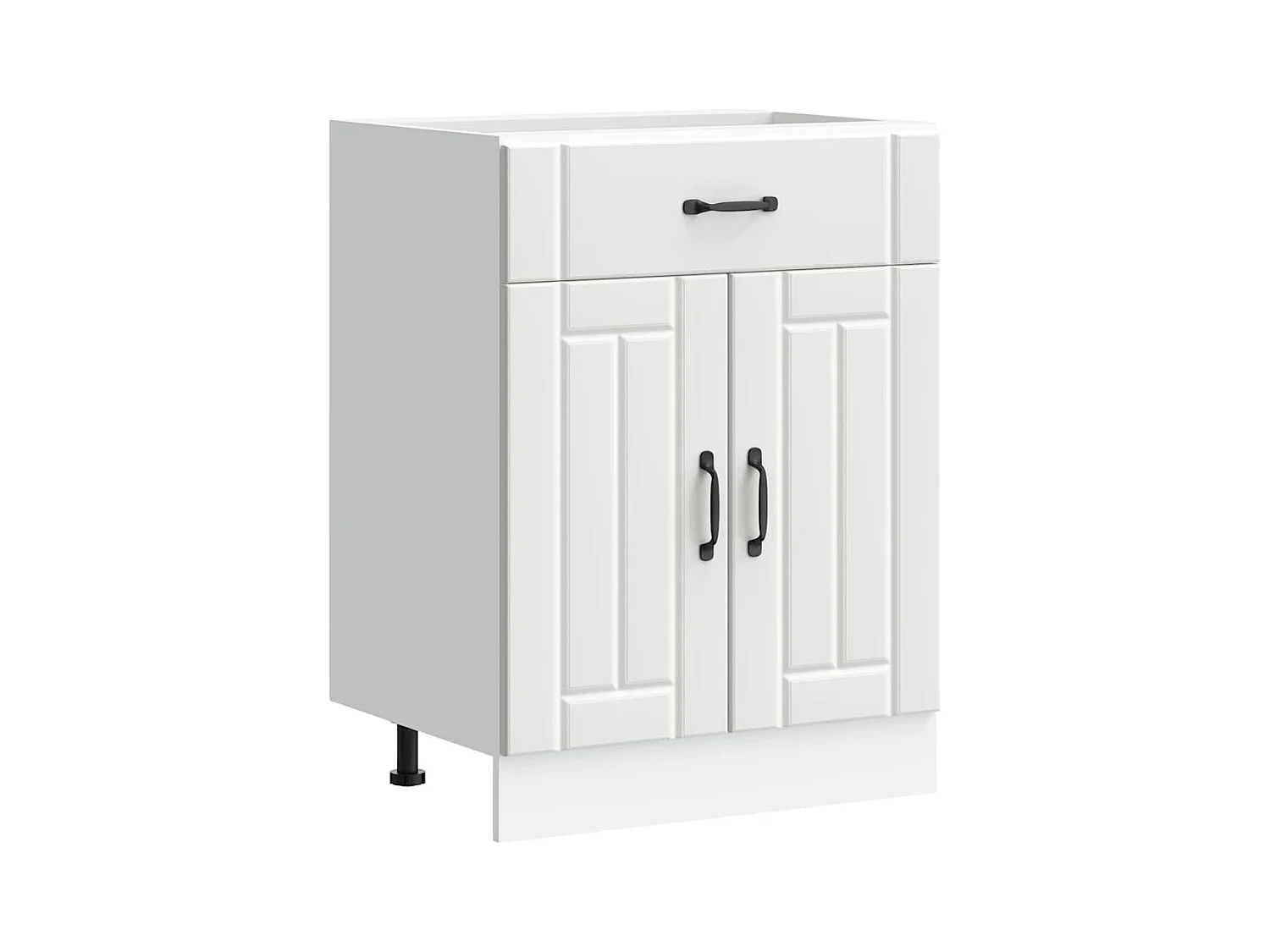 Keuken onderkast Lucca bewerkt hout wit