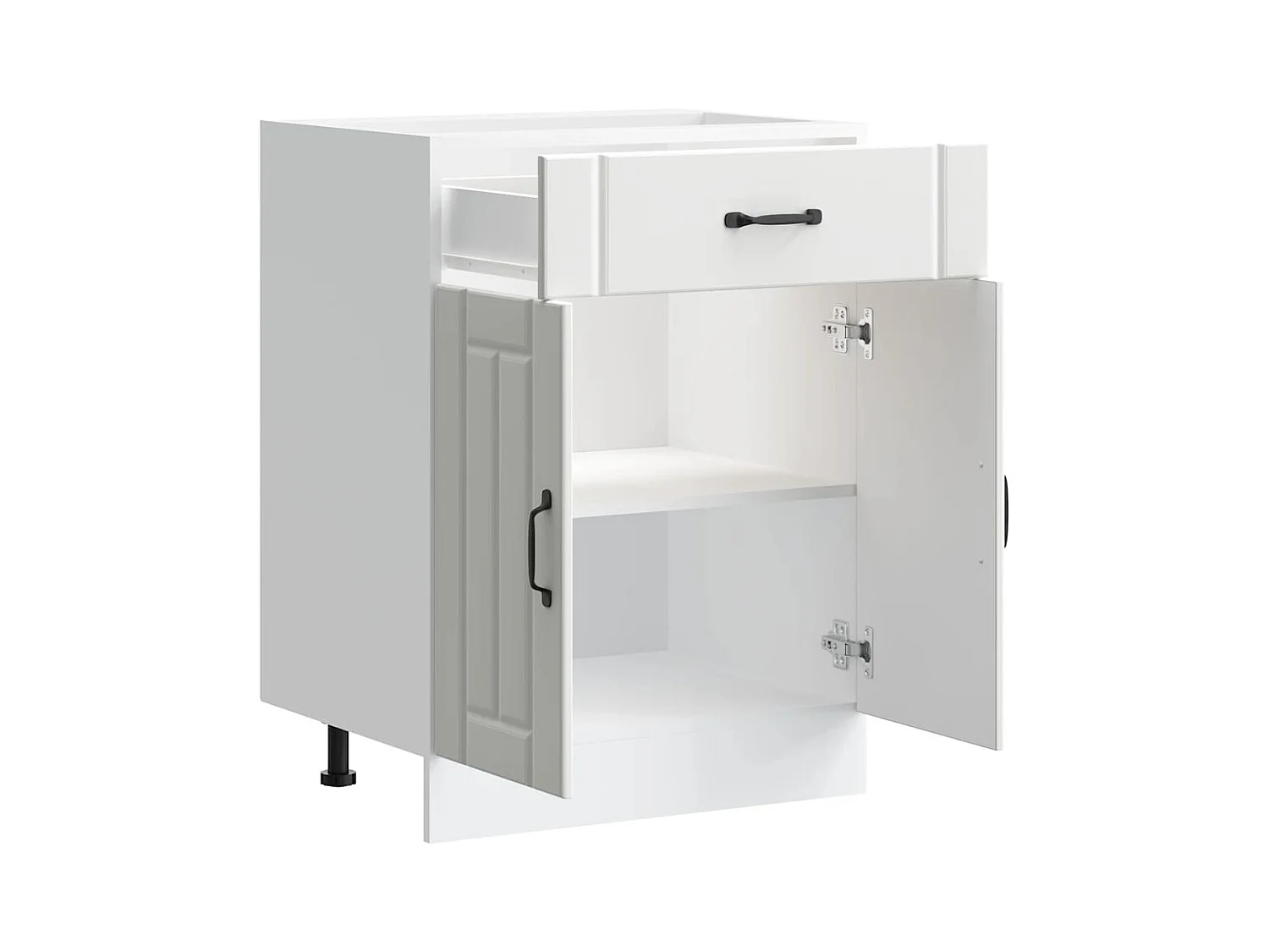 Keuken onderkast Lucca bewerkt hout wit