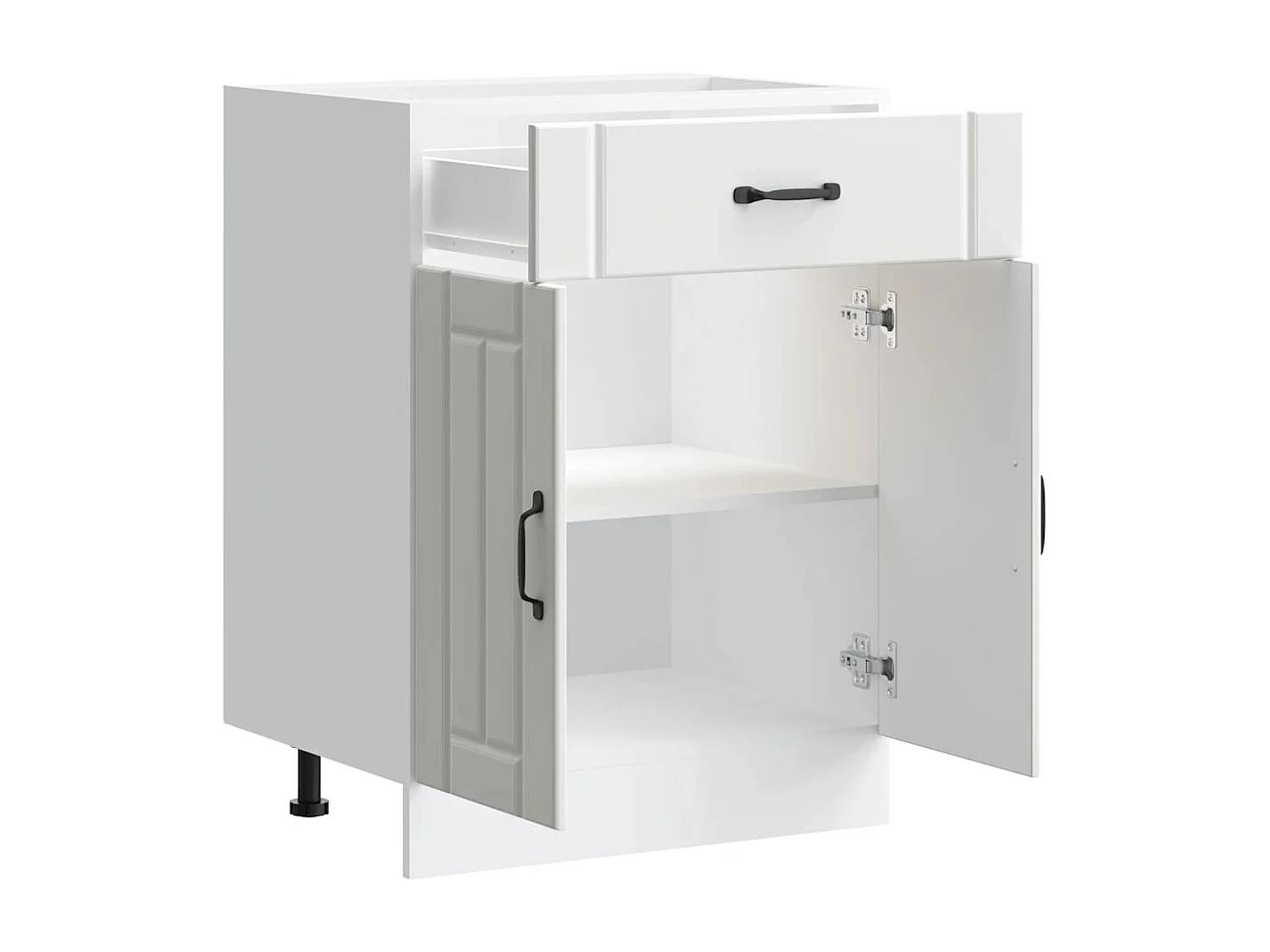 Armário de cozinha baixo Lucca derivados de madeira branco