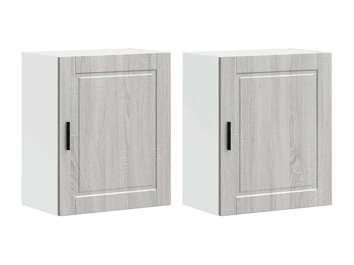 Armoires murales de cuisine 2 pcs Porto sonoma gris