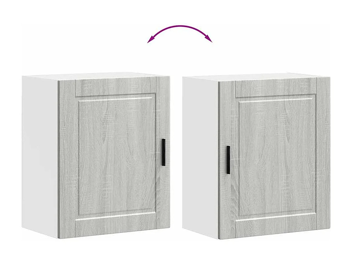 Armoires murales de cuisine 2 pcs Porto sonoma gris