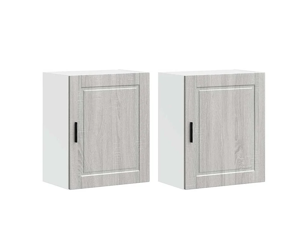 Armários parede cozinha 2 pcs Porto sonoma cinza