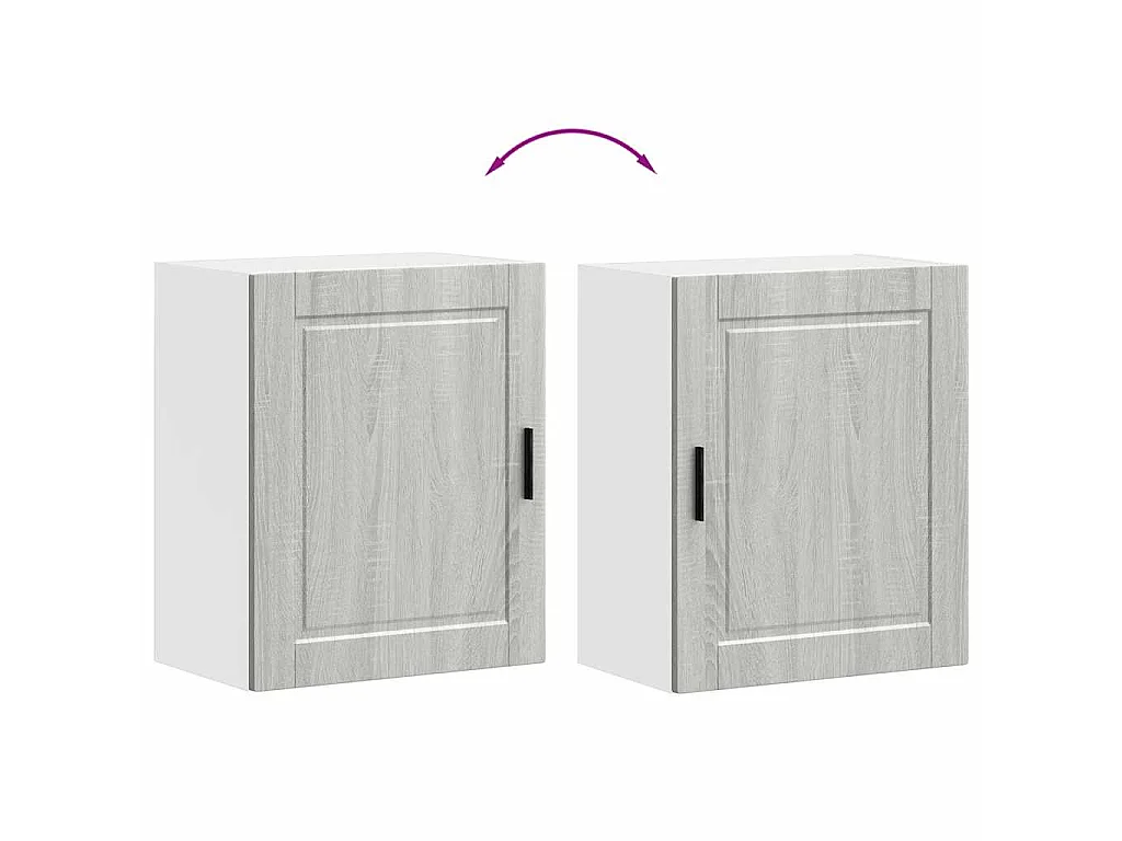 Armários parede cozinha 2 pcs Porto sonoma cinza
