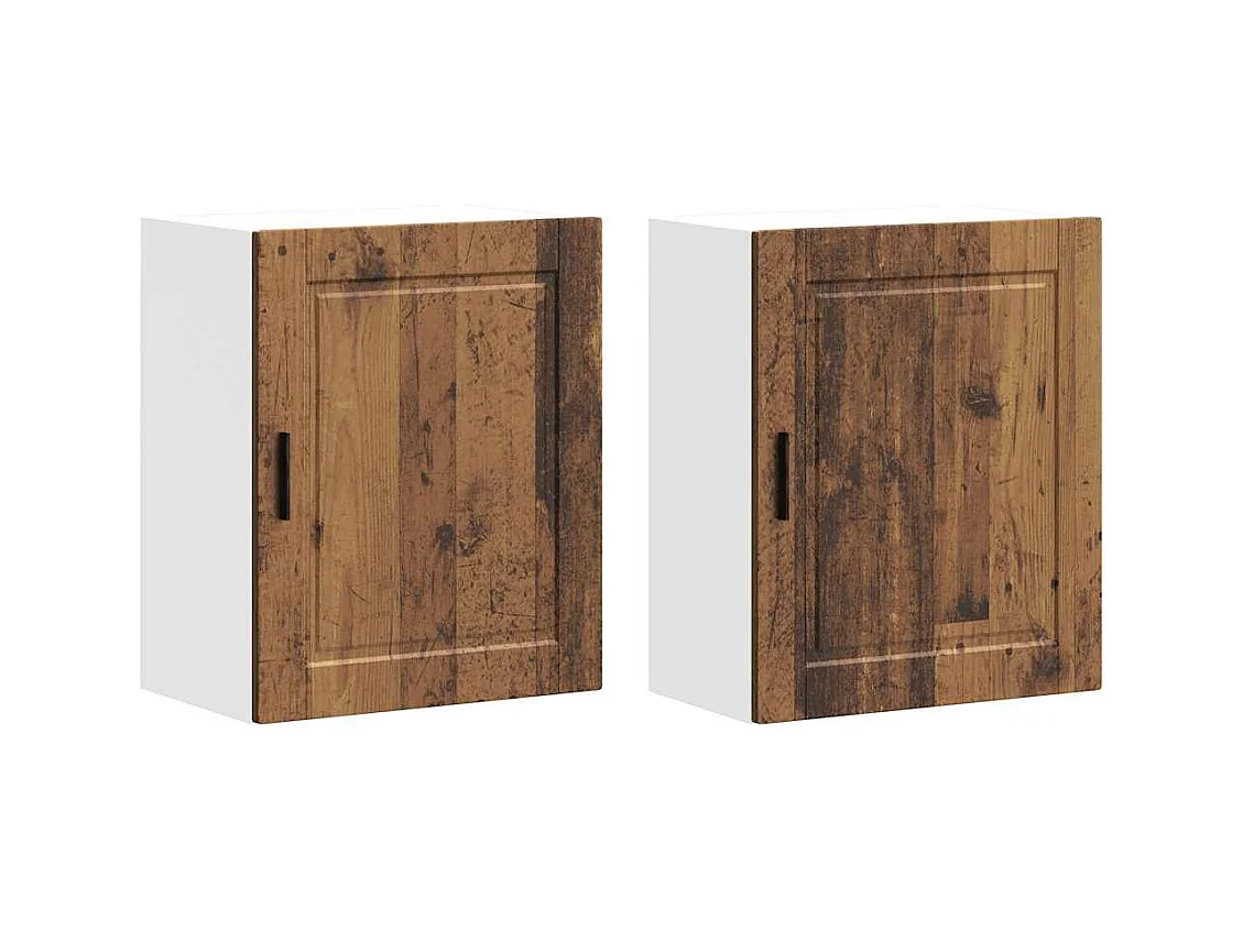 Küchen-Hängeschränke 2 Stk. Porto Altholz-Optik Holzwerkstoff