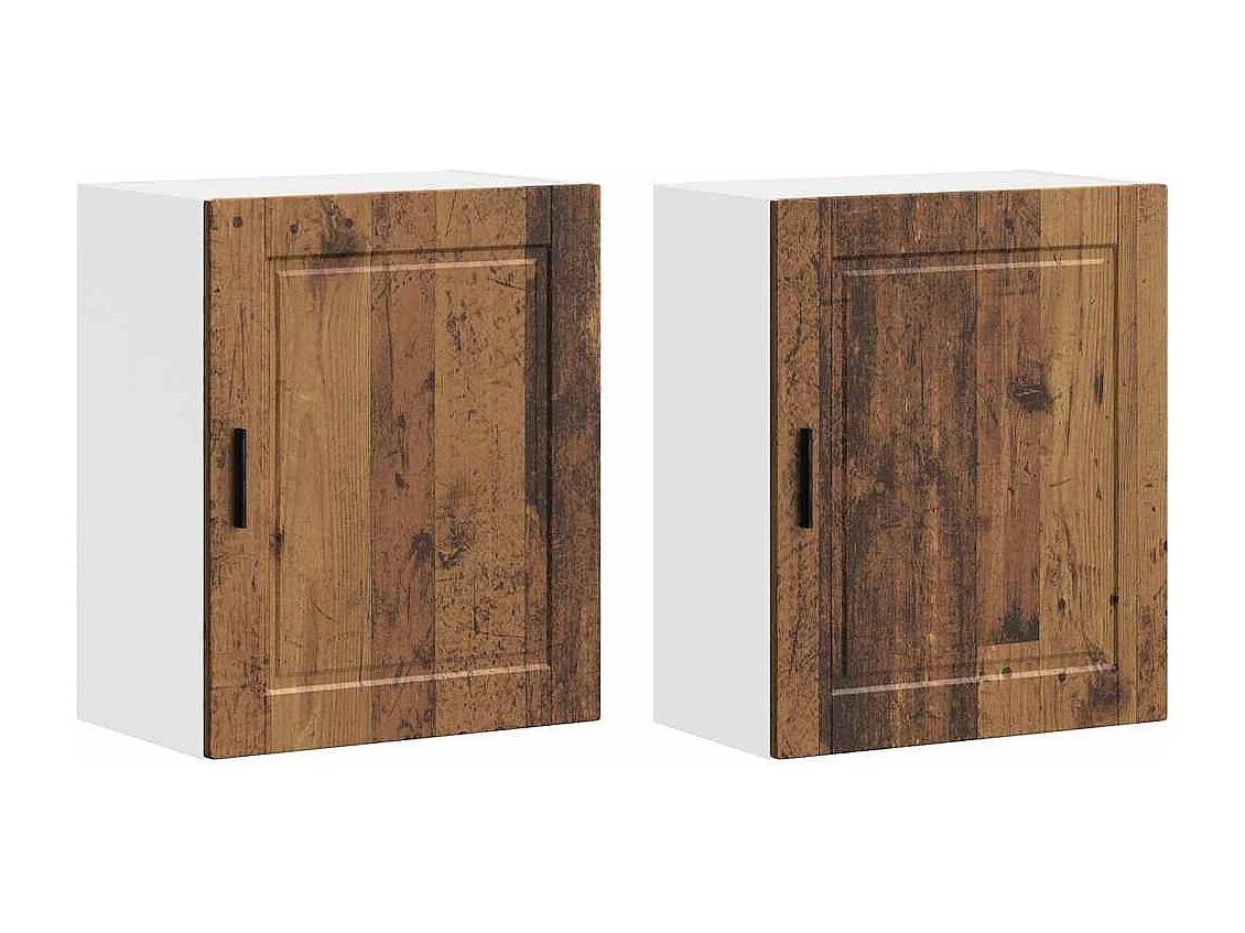 Pensili da Cucina 2 pz Porto Legno Antico in Legno Multistrato