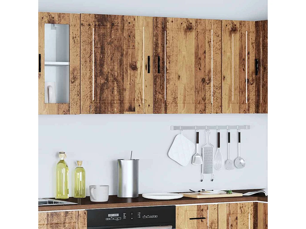 Pensili da Cucina 2 pz Porto Legno Antico in Legno Multistrato