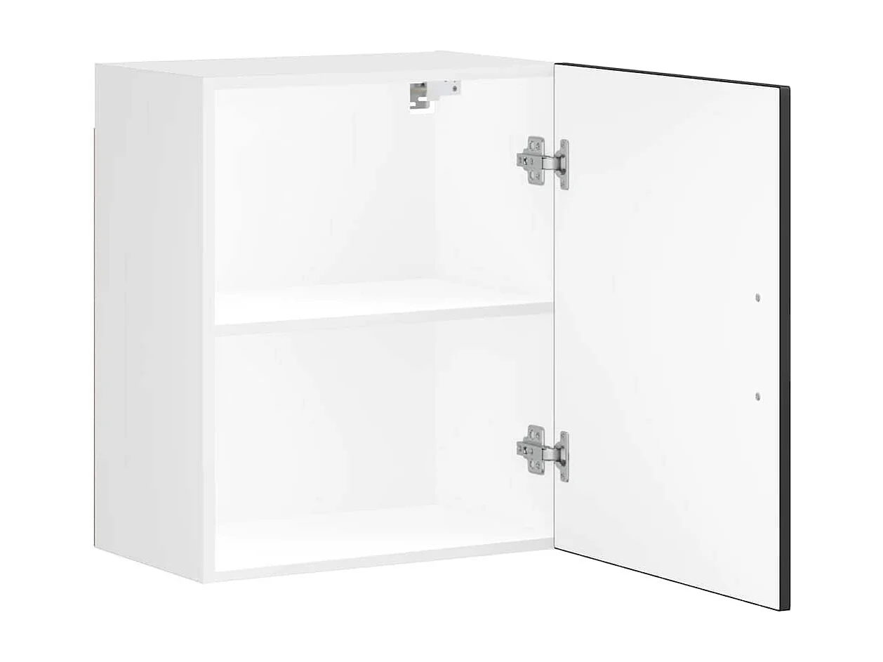 Armoires murales de cuisine 2 pcs Porto noir bois d'ingénierie