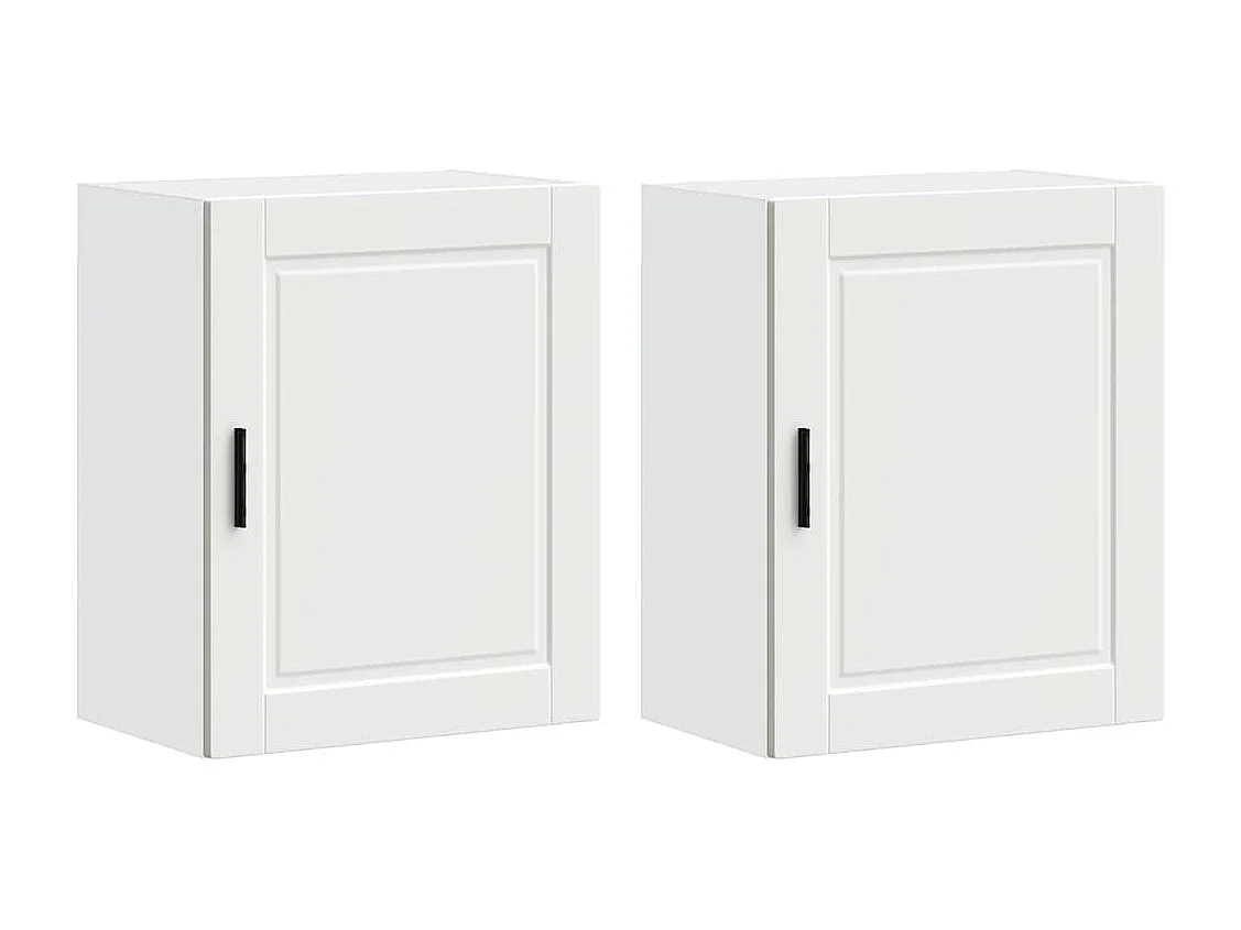 Armários parede cozinha 2 pcs Porto madeira engenheirada branca