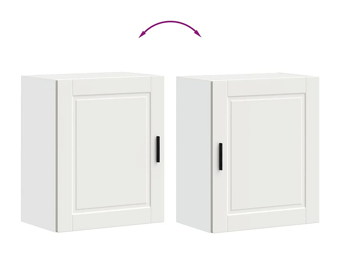 Armários parede cozinha 2 pcs Porto madeira engenheirada branca