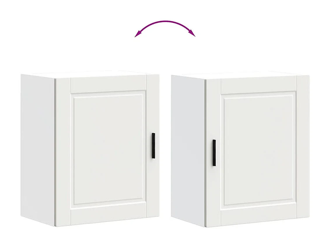 Armários parede cozinha 2 pcs Porto madeira engenheirada branca