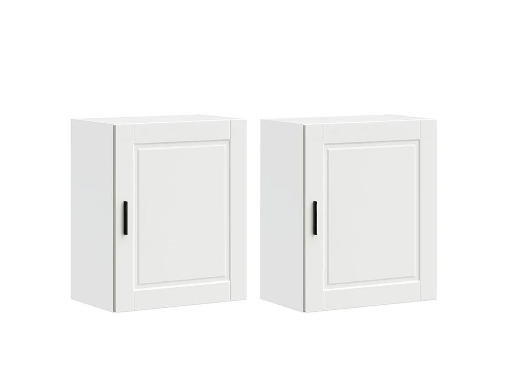 Armários parede cozinha 2 pcs Porto madeira engenheirada branca