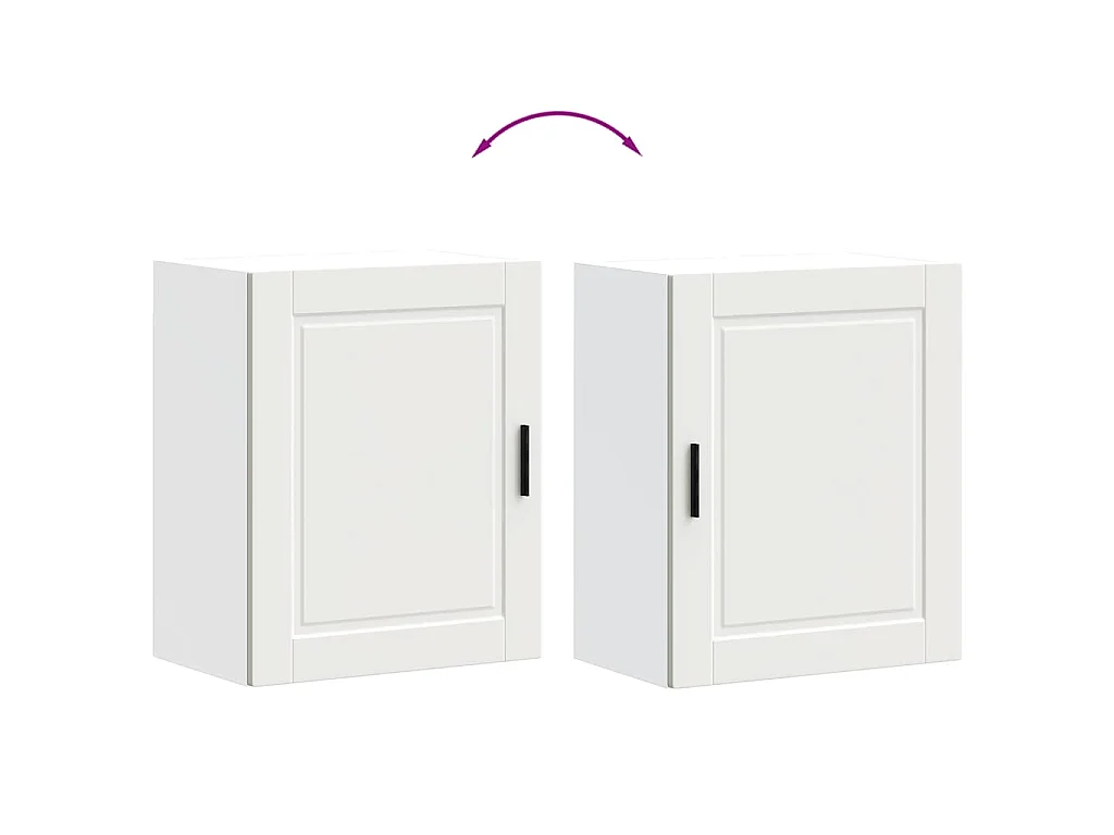 Armários parede cozinha 2 pcs Porto madeira engenheirada branca