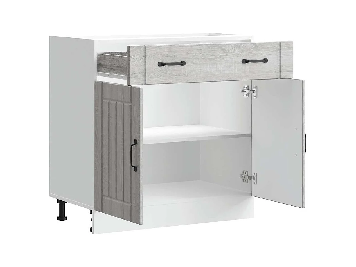 Armoire de cuisine Lucca sonoma gris bois ingénierie