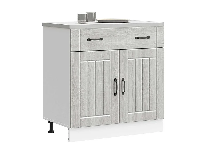 Armoire de cuisine Lucca sonoma gris bois ingénierie