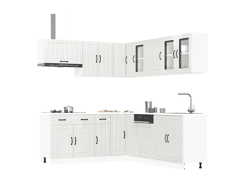 Ensemble d'armoires de cuisine 11 pcs Lucca bois d'ingénierie