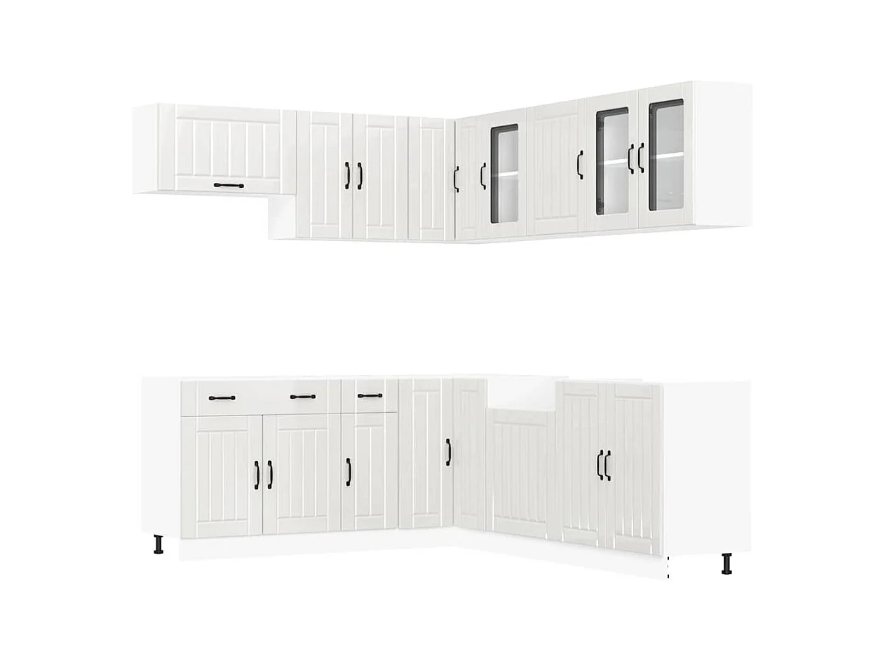 Ensemble d'armoires de cuisine 11 pcs Lucca bois d'ingénierie