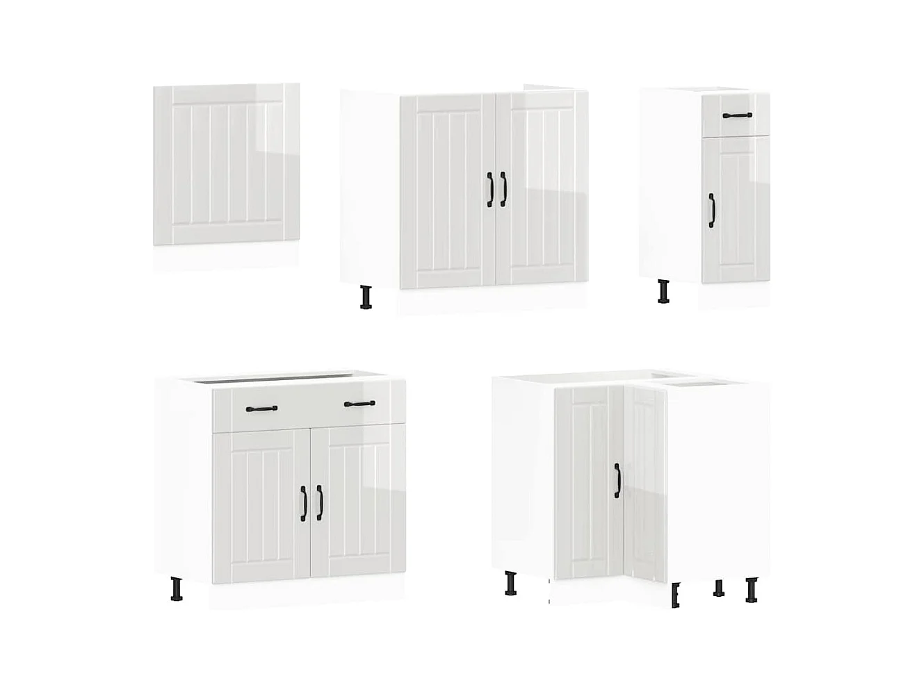 Ensemble d'armoires de cuisine 11 pcs Lucca bois d'ingénierie