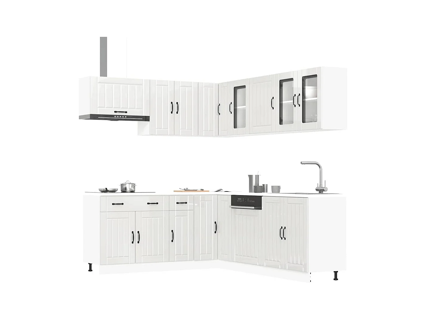Ensemble d'armoires de cuisine 11 pcs Lucca bois d'ingénierie