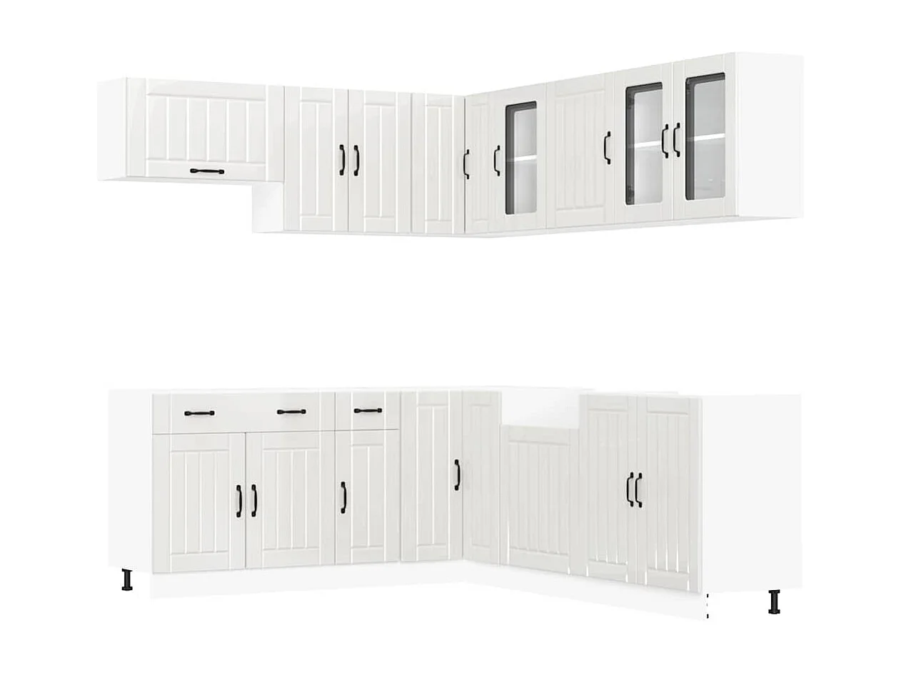 Ensemble d'armoires de cuisine 11 pcs Lucca bois d'ingénierie
