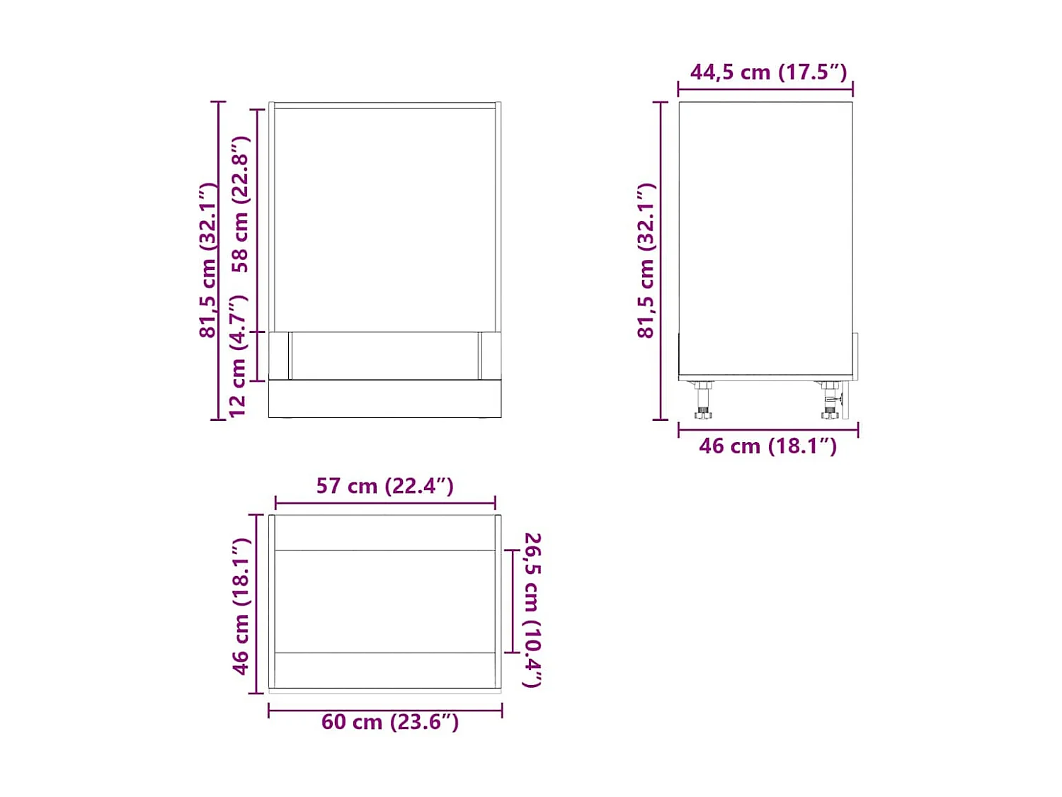 Armoire de four Lucca gris béton bois ingénierie